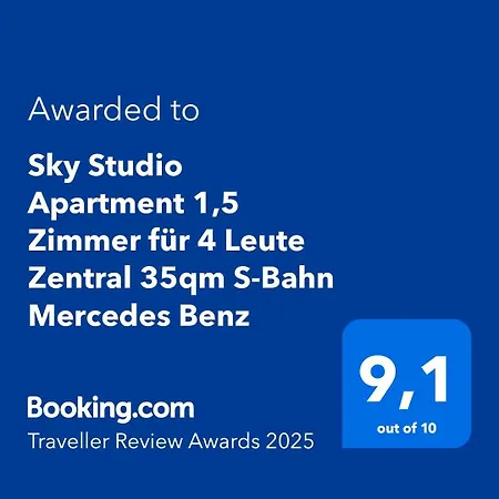 Sky 1,5 Für 4 Leute Zentral 35qm S-bahn Mercedes Benz Apartamento